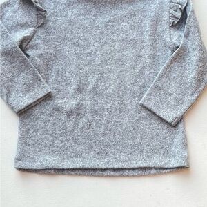Zara Girls Ruffle Sleeve Fuzzy Sweater